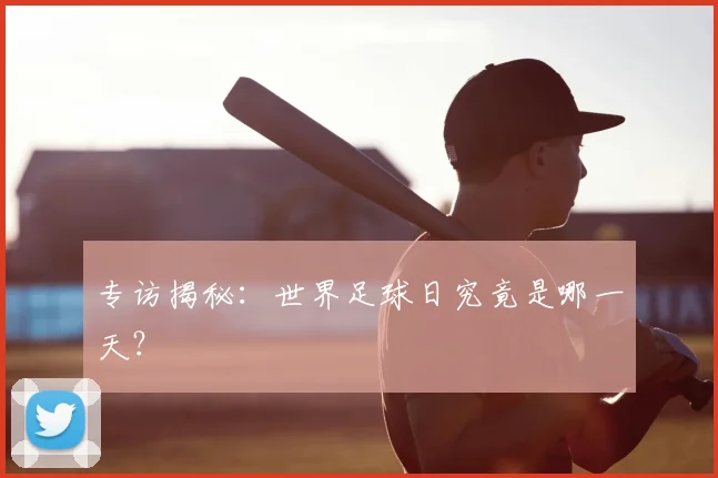 专访揭秘:世界足球日究竟是哪一天?